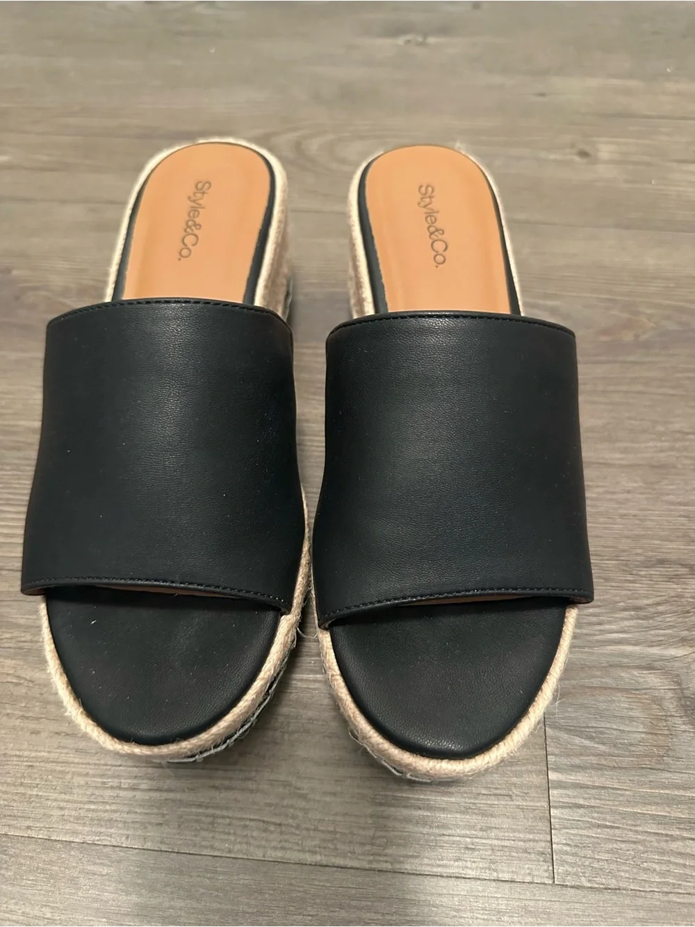 ❤️ Black STYLE & CO Hayess Espadrille - Size 6.5